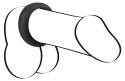 Black Velvets pierścień anatomiczny duży 3,8 cm czarny silikonowy