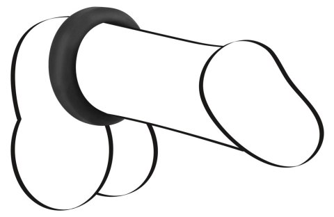 Black Velvets pierścień anatomiczny duży 3,8 cm czarny silikonowy Black Velvets pierścień anatomiczny duży 3,8 cm czarny silikonowy