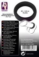 Black Velvets pierścień anatomiczny duży 3,8 cm czarny silikonowy