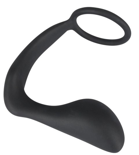 Black Velvets pierścień intymny z aplikatorem prostaty, silikonowy Black Velvets pierścień intymny z aplikatorem prostaty, silikonowy