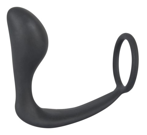 Black Velvets pierścień intymny z aplikatorem prostaty, silikonowy Black Velvets pierścień intymny z aplikatorem prostaty, silikonowy