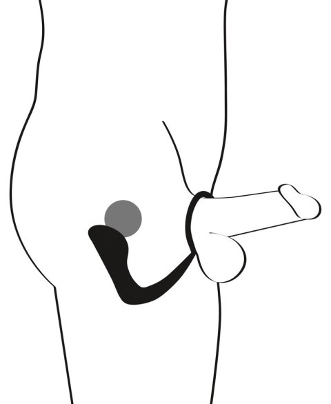Black Velvets pierścień intymny z aplikatorem prostaty, silikonowy Black Velvets pierścień intymny z aplikatorem prostaty, silikonowy