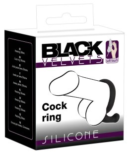 Black Velvets silikonowy pierścień z anatomiczną nasadką 6,2 cm czarny