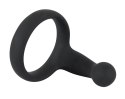 Black Velvets silikonowy pierścień z anatomiczną nasadką 6,2 cm czarny