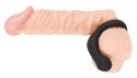 Black Velvets silikonowy pierścień z anatomiczną nasadką 6,2 cm czarny