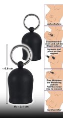 Black Velvets zestaw przyssawek anatomicznych do brodawek 2 szt. czarne