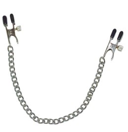 Fetish Collection Łańcuch metalowy z regulowanymi zaciskami 30 cm