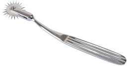 Fetish Collection Srebrny Pin Wheel metalowy 17 cm stalowy uchwyt