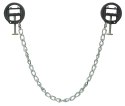 Fetish Collection łańcuch metalowy z regulowanymi zaciskami śrubowymi
