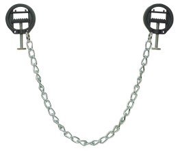 Fetish Collection łańcuch metalowy z regulowanymi zaciskami śrubowymi