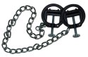 Fetish Collection łańcuch metalowy z regulowanymi zaciskami śrubowymi