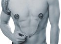 Fetish Collection łańcuch metalowy z regulowanymi zaciskami śrubowymi
