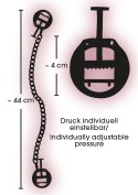 Fetish Collection łańcuch metalowy z regulowanymi zaciskami śrubowymi