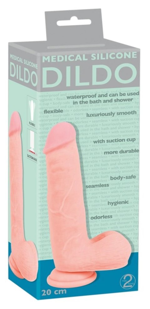 Medical Silicone - anatomiczny model silikonowy 20 cm z przyssawką