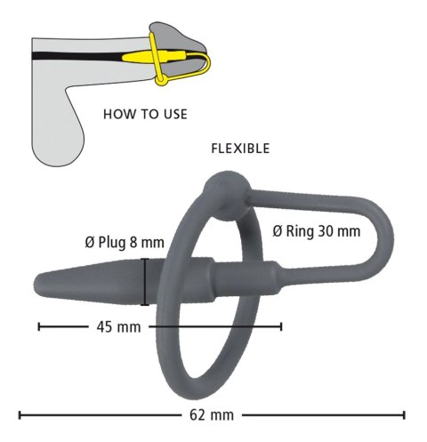 Mystim Dilator 2w1 Pierścień z Rozszerzaczem Silikonowy Czarny 6,2cm Mystim Dilator 2w1 Pierścień z Rozszerzaczem Silikonowy Czarny 6,2cm