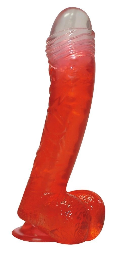 NMC Model Elastyczny PVC 17cm Czerwony - anatomiczny kształt, przyssawka NMC Model Elastyczny PVC 17cm Czerwony - anatomiczny kształt, przyssawka