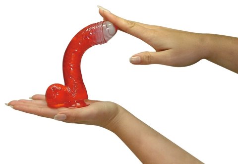 NMC Model Elastyczny PVC 17cm Czerwony - anatomiczny kształt, przyssawka NMC Model Elastyczny PVC 17cm Czerwony - anatomiczny kształt, przyssawka