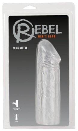 Rebel Transparentny Pokrowiec Intymny +5cm Model Anatomiczny TPE 19cm