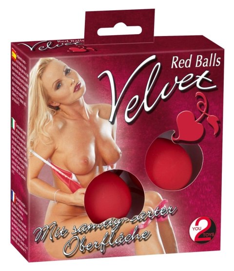 You2Toys Kulki treningowe Velvet Touch czerwone 56g, O3,5cm You2Toys Kulki treningowe Velvet Touch czerwone 56g, O3,5cm