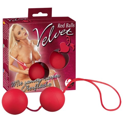 You2Toys Kulki treningowe Velvet Touch czerwone 56g, O3,5cm You2Toys Kulki treningowe Velvet Touch czerwone 56g, O3,5cm