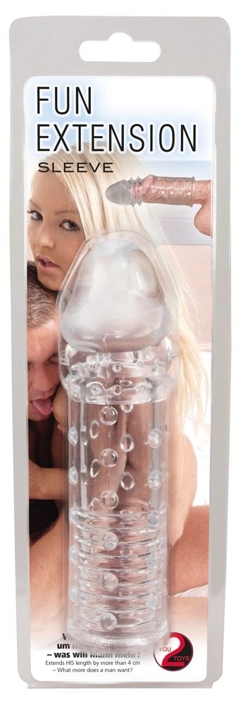 You2Toys Power Sleeve Transparent - Nakładka intymna, TPE, 16 cm You2Toys Power Sleeve Transparent - Nakładka intymna, TPE, 16 cm