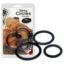 You2Toys Zestaw silikonowych pierścieni anatomicznych 3 szt. czarny