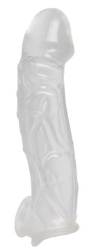 Crystal Clear Transparent Rękaw Wydłużający z Mankietem 23 cm TPE