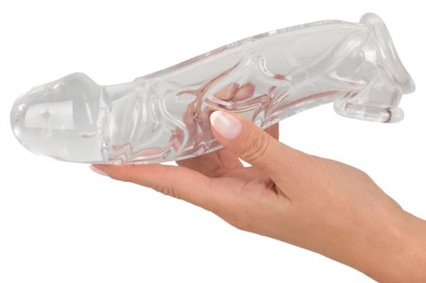 Crystal Clear Transparent Rękaw Wydłużający z Mankietem 23 cm TPE Crystal Clear Transparent Rękaw Wydłużający z Mankietem 23 cm TPE