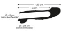 Crystal Clear Transparent Rękaw Wydłużający z Mankietem 23 cm TPE