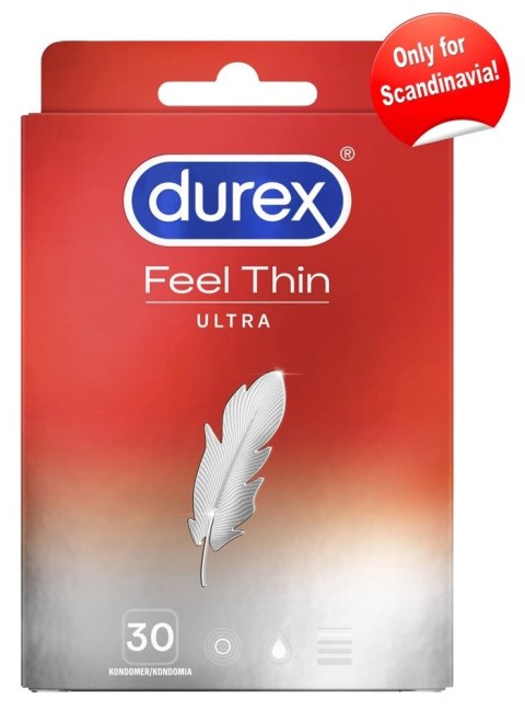 Durex Feel Thin Prezerwatywy 30 szt. Wyjątkowo Cienkie i Wyprofilowane Durex Feel Thin Prezerwatywy 30 szt. Wyjątkowo Cienkie i Wyprofilowane