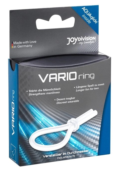 Joydivision Vario Ring silikonowa przezroczysta opaska regulowana