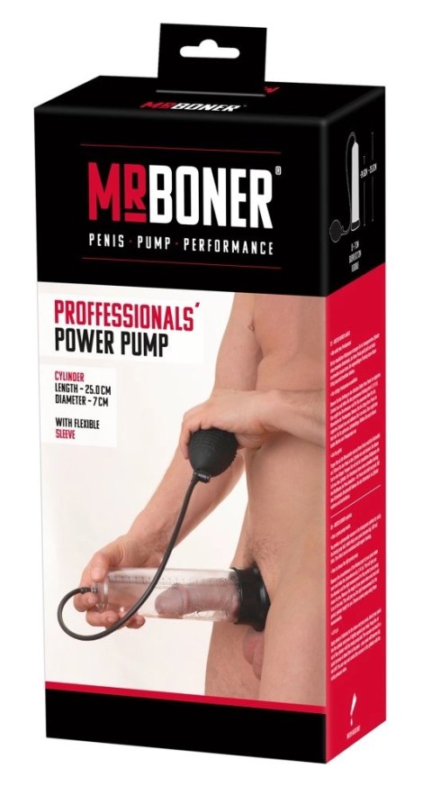 MR.BONER Pompa prożniowa z mankietem silikonowym i skala 25cm MR.BONER Pompa prożniowa z mankietem silikonowym i skala 25cm