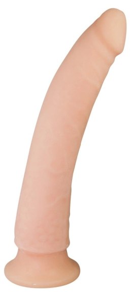 Nature Skin Model Długi z Przyssawką 22 cm - elastyczny TPR, naturalny kolor