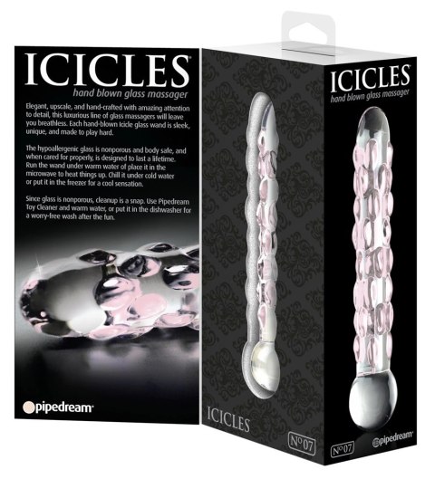 Pipedream Icicles model 24 szklany masażer z wypustkami 17,8 cm Pipedream Icicles model 24 szklany masażer z wypustkami 17,8 cm