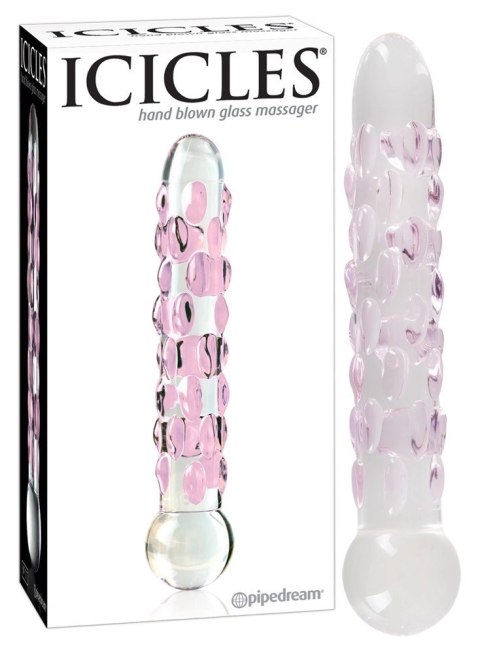 Pipedream Icicles model 24 szklany masażer z wypustkami 17,8 cm Pipedream Icicles model 24 szklany masażer z wypustkami 17,8 cm