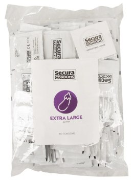 Secura Extra Large 100 szt. - prezerwatywy powiększone, silikonowa powłoka