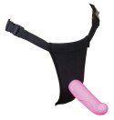 Sweet Smile Soft Strap-On Switch rożowy model z uprzężą, długość 16 cm