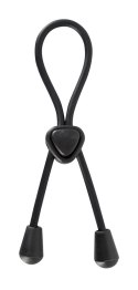 You2Toys Pierścień Regulowany Sznurek ABS Silikon Czarny 26cm