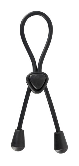 You2Toys Pierścień Regulowany Sznurek ABS Silikon Czarny 26cm