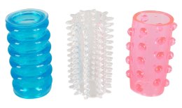 You2Toys Zestaw 3 elastycznych nakładek stymulujących TPE kolorowe 4,5 cm
