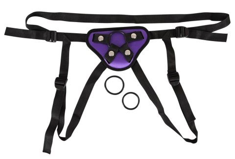 You2Toys Zestaw uprząż z 3 pierścieniami regulowanymi fioletowo-czarny You2Toys Zestaw uprząż z 3 pierścieniami regulowanymi fioletowo-czarny