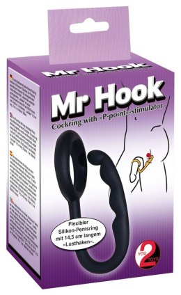 You2Toys silikonowy pierścień intymny z anatomicznym hakiem 14,5 cm