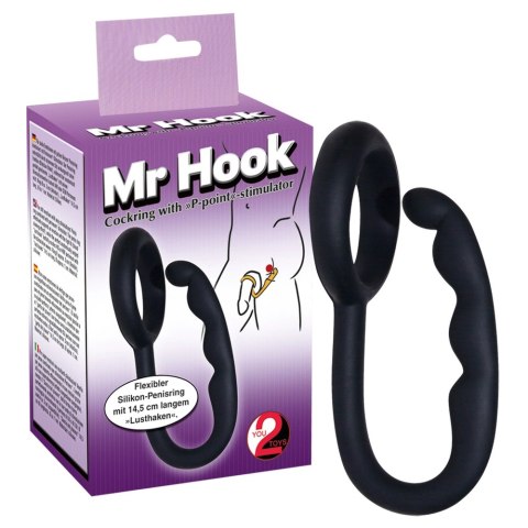 You2Toys silikonowy pierścień intymny z anatomicznym hakiem 14,5 cm You2Toys silikonowy pierścień intymny z anatomicznym hakiem 14,5 cm