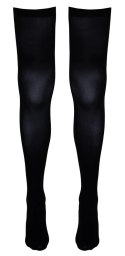 Cottelli Legwear Pończochy czarne z siateczką z tyłu S/M
