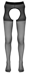 Cottelli Legwear Rajstopy z paskiem do pończoch L/XL czarne koronkowe