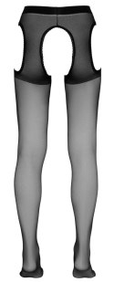 Cottelli Legwear Rajstopy z paskiem do pończoch L/XL czarne koronkowe