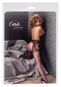 Cottelli Legwear czarne rajstopy z pasem koronkowym S/M