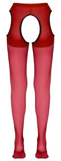Cottelli Legwear rajstopy z pasem do pończoch czerwone S/M
