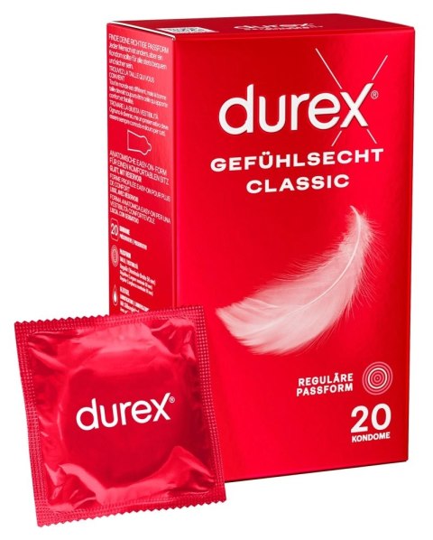 Durex Classic Lateksowe Prezerwatywy 20 szt. Wyprofilowane 56 mm Durex Classic Lateksowe Prezerwatywy 20 szt. Wyprofilowane 56 mm