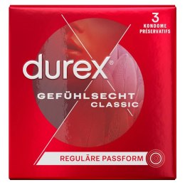 Durex Classic prezerwatywy lateksowe ze zbiorniczkiem 3 sztuki